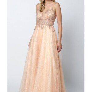 Illusion V-Neck Sleeveless A-Line Dress JT689